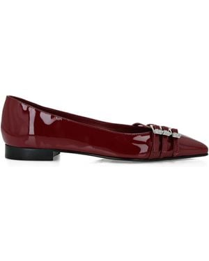 Philipp Plein スカル フラットシューズ - レッド