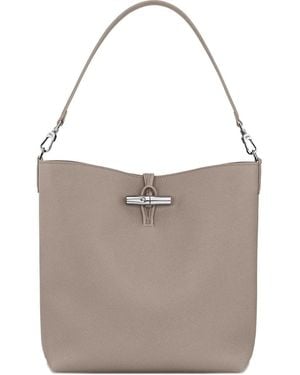 Longchamp Medium Le Roseau Shoulder Bag - Grey