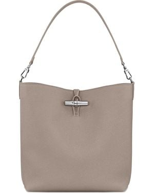Longchamp Medium Le Roseau Shoulder Bag - Grey