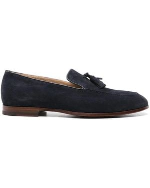 SCAROSSO Flavio Suede Loafers - Blue