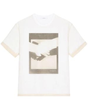 Givenchy Graphic-Print Layered-Trim T-Shirt - White