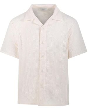 DUNST Buttoned Short-Sleeve Shirt - White