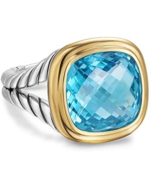 David Yurman Albion トパーズ リング 18kイエローゴールド&スターリングシルバー - ブルー
