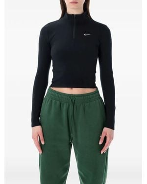 Nike Half-Zip Long-Sleeve Top - Blue