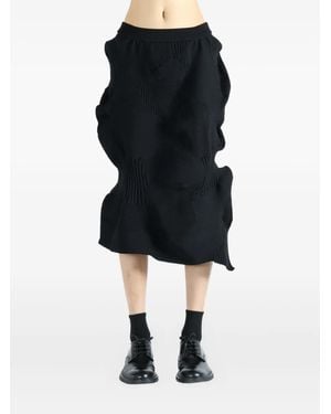 Issey Miyake Textured Im58kg260 Skirt - ブラック
