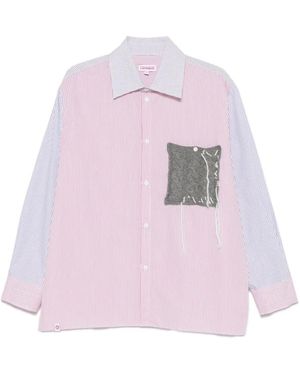 Charles Jeffrey Camicia A Righe A Maniche Lunghe - Rosa