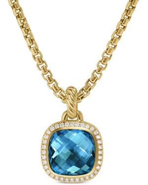 David Yurman Colgante Albion En Oro Amarillo De 18 Ct Con Diamante Y Topacio - Azul