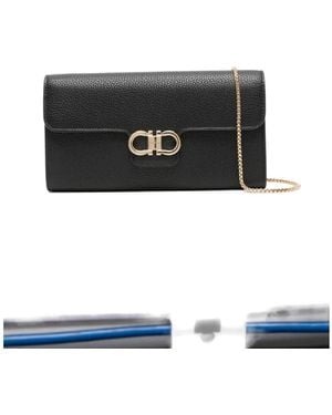 Ferragamo Gancini Wallet-On-Chain - Black