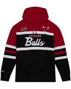 Mitchell & Ness Chicago Bulls Head Coach Hooded Sweater - Red