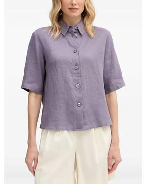 Benetton Chemise À Manches Courtes - Purple