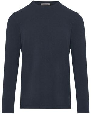 Corneliani Long-Sleeve Cotton Sweatshirt - Blue