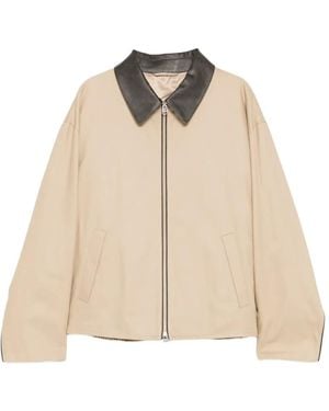 CROQUIS Contrasting Collar Jacket - Natural