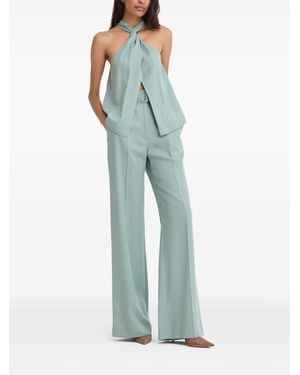 Matthew Bruch Pantalones Anchos Con Cinturón - Azul
