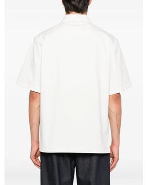 Givenchy Paris Signature Embroidered Short-Sleeved Shirt - White