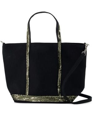 Vanessa Bruno Sequin-Embellished Canvas Tote Bag - Black