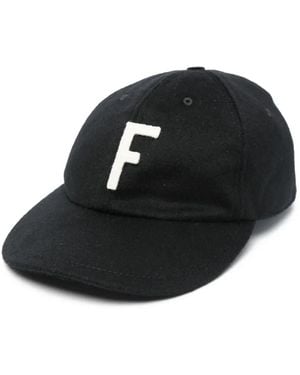 Fear Of God Gorra con parche del logo - Negro