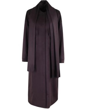 FEDERICA TOSI Abrigo con pañuelo - Morado