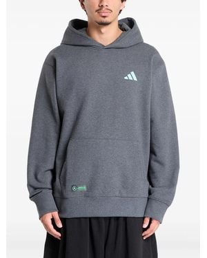 adidas X Mercedes Logo-Detail Hoodie - Grey