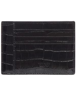Tom Ford Crocodile-Effect Leather Wallet - Black