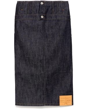 Jean Paul Gaultier Inverted Denim Skirt - Blue