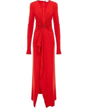 CuAnna Robe Longue Katherina À Détail D'Anneau - Rouge