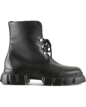 Högl Winter Chunky-Sole Lace-Up Combat Boots - Black