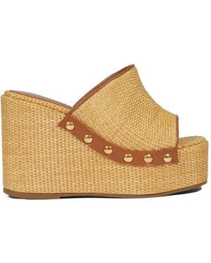SCHUTZ SHOES Sandales Anabela À Semelle Compensée - Natural