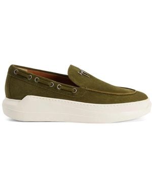 Giuseppe Zanotti Conley Derby-Schuhe Aus Wildleder - Grün