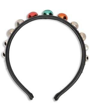 Red(V) Studded Bead Hairband - Metallic