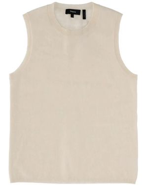 Theory Sleeveless Knitted Top - Natural