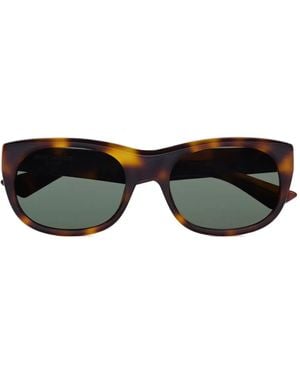 Saint Laurent Tortoiseshell Round Sunglasses - Black