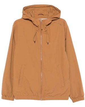 Etudes Studio Zip-Up Hooded Windbreaker - Brown