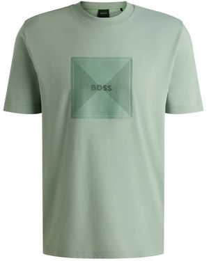BOSS コットン Tシャツ - グリーン