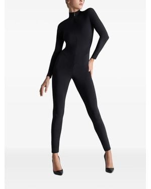 Scandale Sheer-Panelled Long-Sleeve Jumpsuit - Black