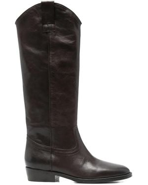CURIOSITÉ Bottines D'Inspiration Western 30 Mm - Noir