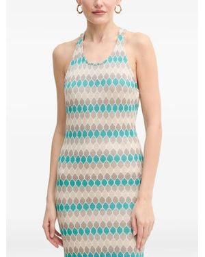 Fracomina Midikleid Mit Geometrischem Print - Blau