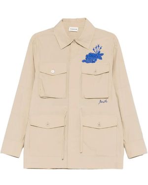 P.A.R.O.S.H. Veste À Fleurs Brodées - Natural