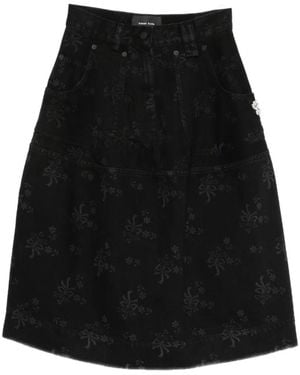 Simone Rocha Midirock Mit Schleifen-Print - Schwarz