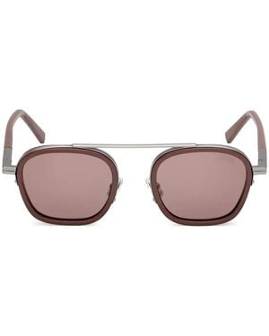 ZEGNA Square-Frame Sunglasses - Pink