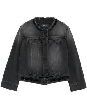 Simone Rocha Distressed Beaded Jacket - ブラック