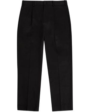 Wax London Kurt Button-Detail Trousers - Black