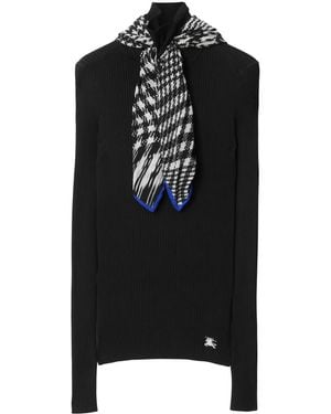 Burberry Ribgebreide Trui - Zwart