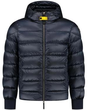 Parajumpers Cappotto Trapuntato Con Cappuccio - Blu