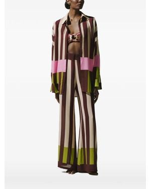 Baobab Lulu Striped Sheer Shirt - White