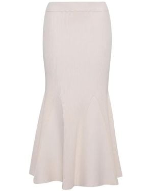 Cara Cara Ravena Ribbed-Knit Skirt - White