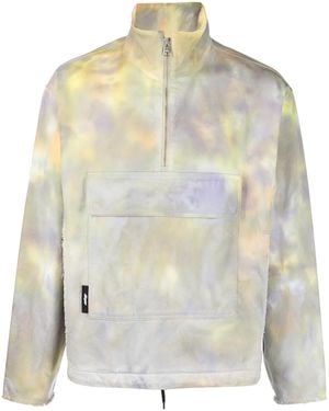 MSGM Sweatshirt Mit Batikmuster - Gelb