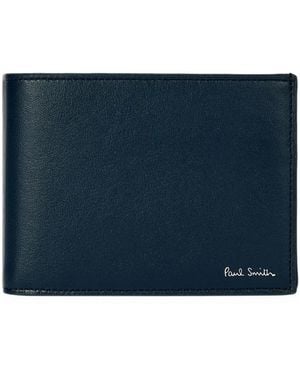 Paul Smith Dark 'London Travel' Billfold Wallet - Blue