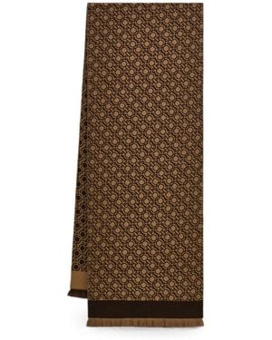 Ferragamo Gancini Chain Scarf - Brown
