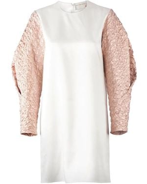 Maison Rabih Kayrouz Contrasting Oversized Sleeves Dress - White
