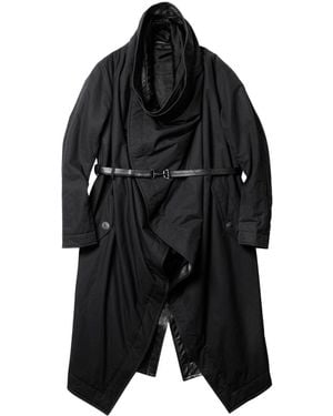 Julius Padded Wrap Coat - Black